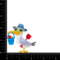 Seagull with Sand Pail, Wearing a Beach Hat Embroidered, Iron on Patch